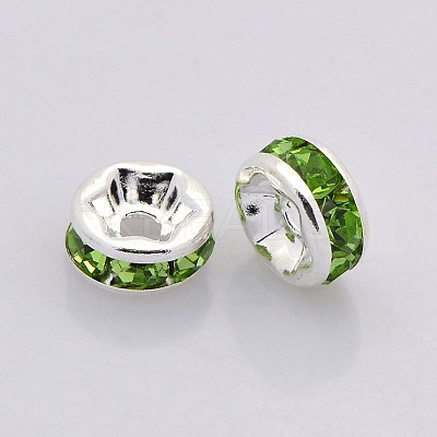 Brass Grade A Rhinestone Spacer Beads RB-A014-Z7mm-07S-1