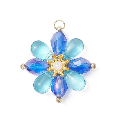 Glass Beaded Pendants PALLOY-MZ01186-1