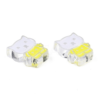 Transparent Acrylic Enamel Beads TACR-N012-005G-1