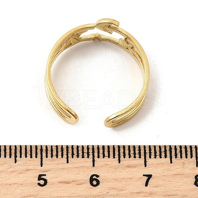 304 Stainless Steel Adjustable Open Cuff Rings for Women RJEW-U062-01C-G-1