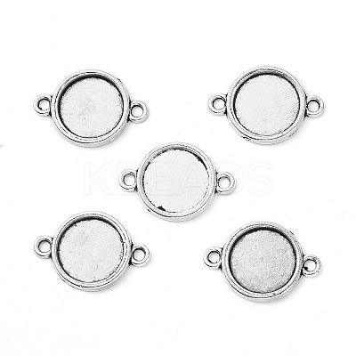Tibetan Style Alloy Cabochon Connector Settings TIBE-M022-10AS-1