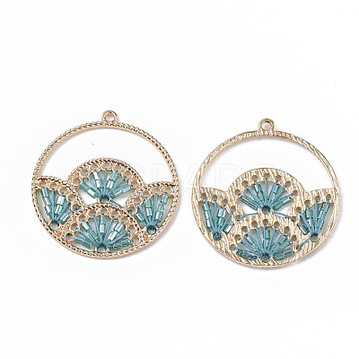 Polyester Thread Woven Pendants FIND-N004-002B-1