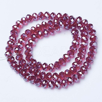 Electroplate Glass Beads Strands EGLA-A034-T3mm-A02-1