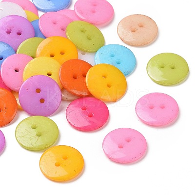 Acrylic Sewing Buttons X-BUTT-E084-B-M-1