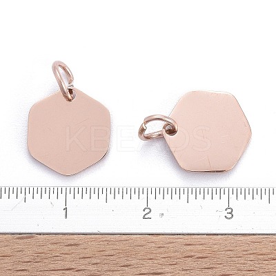 Ion Plating(IP) 304 Stainless Steel Stamping Blank Tag Charms LS-STAS-I311-24RG-1