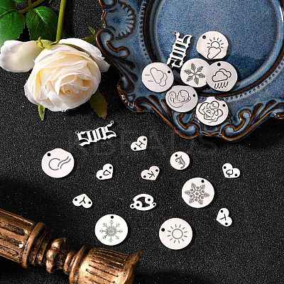 304 Stainless Steel Pendants STAS-CJ0002-15-1