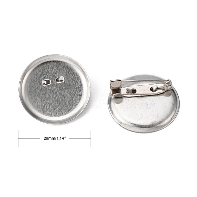 Platinum Plated  Iron DIY Iron Brooch Findings X-E069Y-1