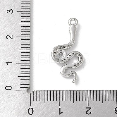 Brass Micro Pave Clear Cubic Zirconia Pendants LS-KK-S505-04P-02-1