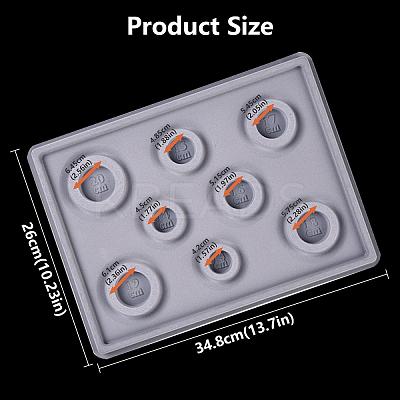 8 Sizes Plastic Rectangle Bracelet Design Board TOOL-D052-02-1