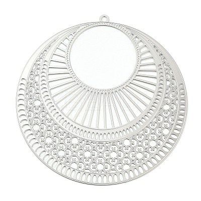 Non-Tarnish 304 Stainless Steel Filigree Pendants X-STAS-K257-03P-1