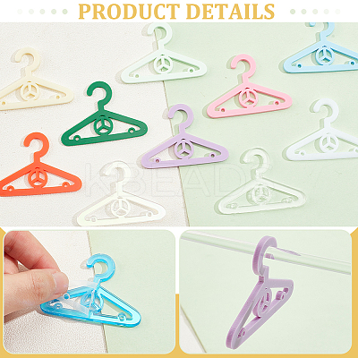 50Pcs 10 Colors Mini Acrylic Earring Hanger EDIS-PH0001-87C-1