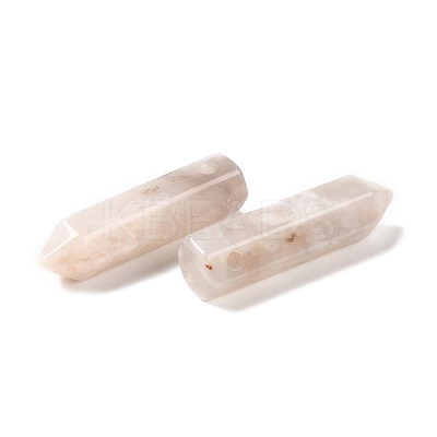 Natural White Crazy Agate Pointed Pendants G-D460-01P-1