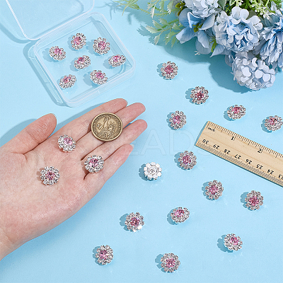 24Pcs 1-Hole Zinc Alloy Buttons FIND-PH0026-98C-1