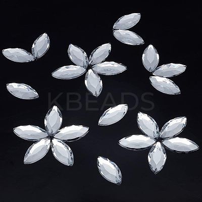 200Pcs Acrylic Rhinestone Cabochons OACR-FG0001-12-1