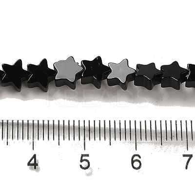 Natural Black Onyx(Dyed & Heated) Beads Strands G-G085-B44-02-1