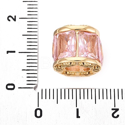 304 Stainless Steel Cubic Zirconia European Beads STAS-N128-01G-04-1