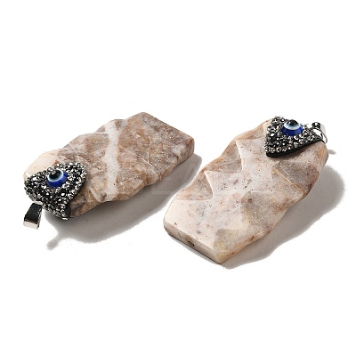 Synthetic Gemstone Pendants KK-F868-14P-1