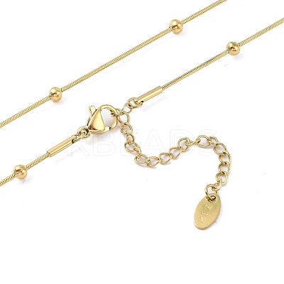 Flat Round 304 Stainless Steel with Natural Green Aventurine Pendant Necklaces for Women NJEW-G136-01G-1