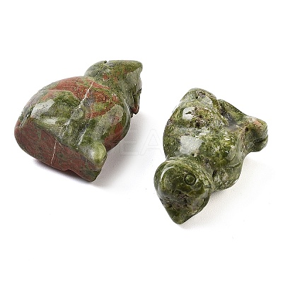 Natural Unakite Carved Figurines DJEW-L023-B09-1