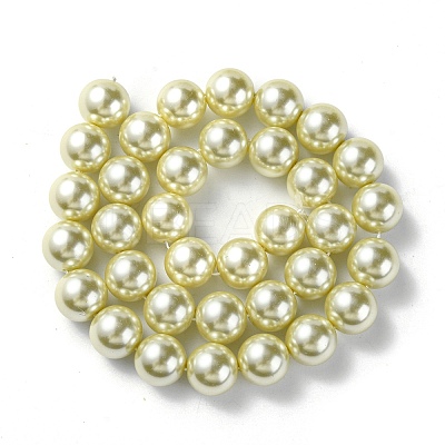 Eco-Friendly Dyed Glass Pearl Round Beads Strands LS-HY-A002-12mm-RB012-1