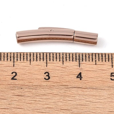 Ion Plating(IP) Column 304 Stainless Steel Bayonet Necklace Clasps
 STAS-O035-05RG-1