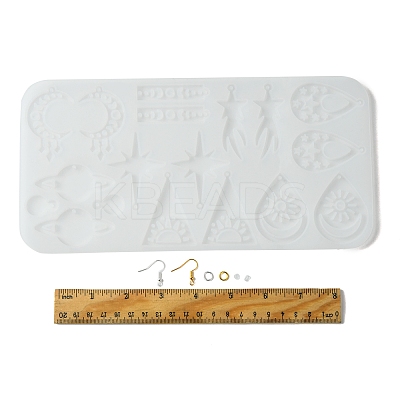 1Pc Star & Planet & Teardrop Pendant Silicone Molds DIY-FS0005-04-1