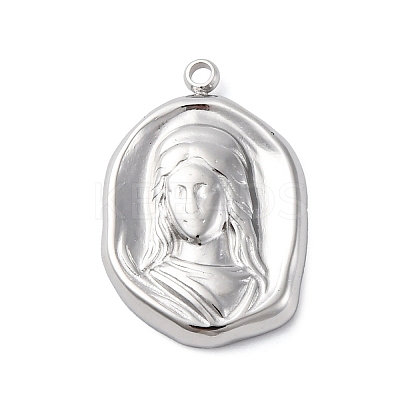 304 Stainless Steel Pendants STAS-S163-06A-P-1
