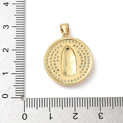 Brass Micro Pave Cubic Zirconia Pendants KK-D426-10G-1