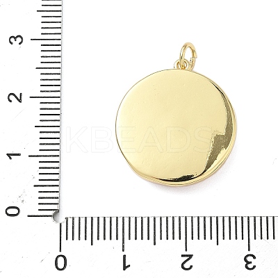 Brass Enamel Rotating Pendants KK-C110-05G-1