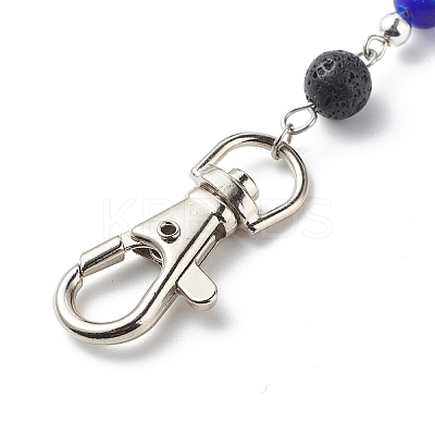 Handmade Lampwork Evil Eye Pendant Decoration HJEW-JM00791-01-1