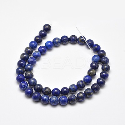 Natural Lapis Lazuli Round Bead Strands X-G-E262-01-12mm-1