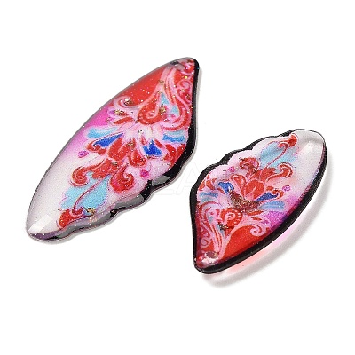 4Pcs 4 Styles Transparent Epoxy Resin Pendants RESI-B032-02F-1