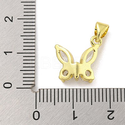 Rack Plating Brass Pave Cubic Zirconia Charms KK-G513-19G-1