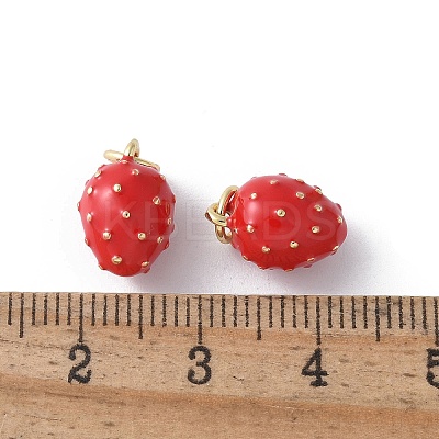 Brass Enamel Charms KK-D336-06G-07-1