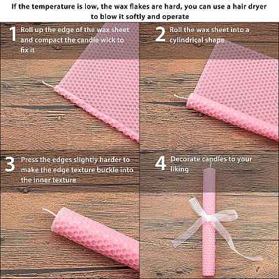 Beeswax Honeycomb Sheets LS-DIY-WH0162-55B-10-1