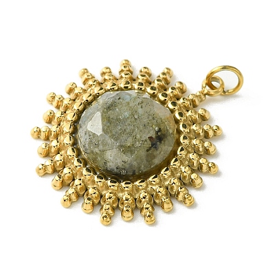 Faceted Natural Labradorite Pendants FIND-Z028-38C-1