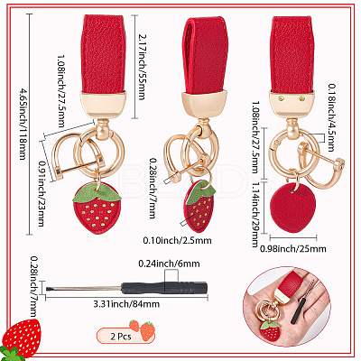 2Pcs Alloy Pendant Decorations KEYC-SP0001-40-1
