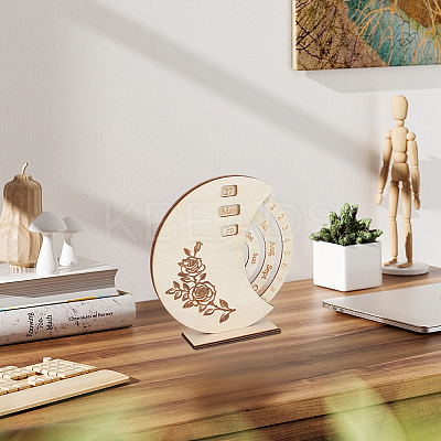 Wood Millennial Calendar Home Decorations FIND-WH0152-581-1