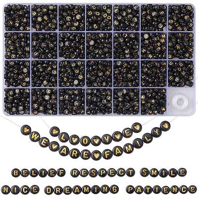 DIY Letter Stretch Bracelet Making Kit DIY-YW0007-60C-1