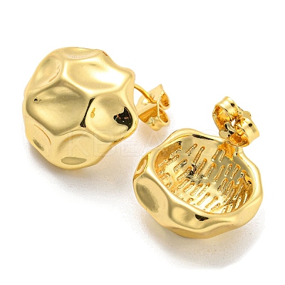 Half Round Stud Earrings EJEW-G355-12G-1