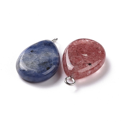 Natural & Synthetic Mixed Gemstone Pendants G-M395-06-1