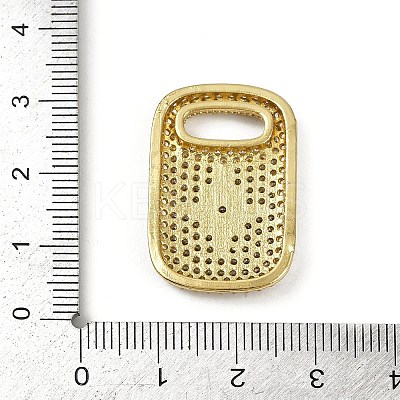 Brass Micro Pave Cubic Zirconia Pendants KK-M322-30G-1