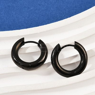 202 Stainless Steel Polishing Hoop Earrings EJEW-M106-02EB-02-1