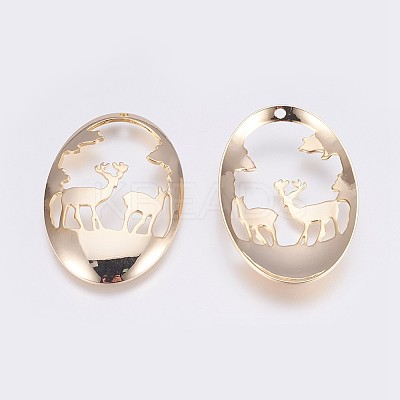 Brass Pendants KK-I622-03G-NF-1