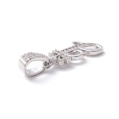 Eco-Friendly Brass Micro Pave Cubic Zirconia Pendants KK-K265-01P-J-1