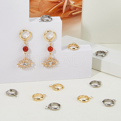 201 Stainless Steel Huggie Hoop Earring Findings FIND-DC0006-43A-1