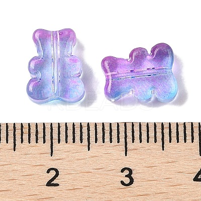 Transparent Spray Paint Glass Beads GLAA-Z011-08A-1