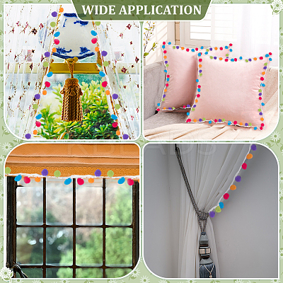 13M Polyester Pom Pom Ball Ribbon OCOR-ME0001-26-1
