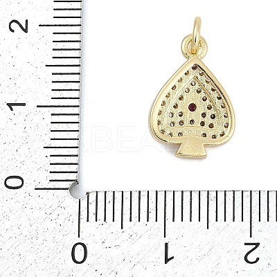 Brass Micro Pave Clear Cubic Zirconia Pendants KK-G522-53G-02-1