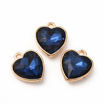 Faceted Glass Rhinestone Pendants GLAA-I051-B18-1